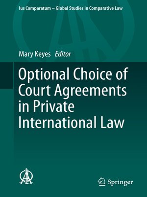 cover image of Optional Choice of Court Agreements in Private International Law